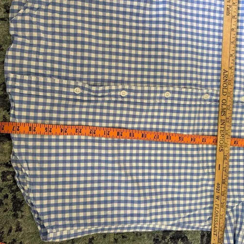 J. Crew | Preppy Gingham Blue/White Cotton Button Down Shirt Business Casual